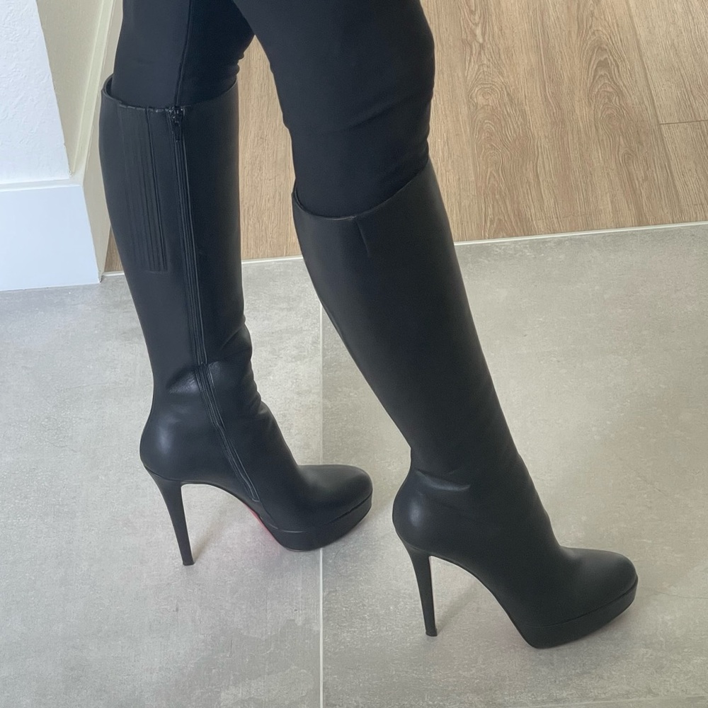 Christian Louboutin Bianca Bota 140 black platform boots